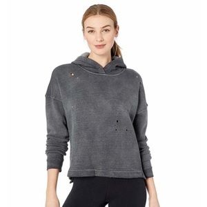 ALO Yoga - Cropped Gray Hoodie.